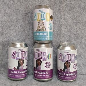 Funko Soda Box Lunch (Exclusive) Lot Of 4 Cans (3 Isabela Madrigal, 1 Galadriel)